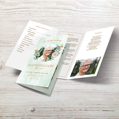 Show details for Multi Floral Trifold Program