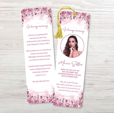 Show details for Pink Floral Border Memorial Package