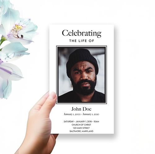 Show details for Modern White Trifold Program