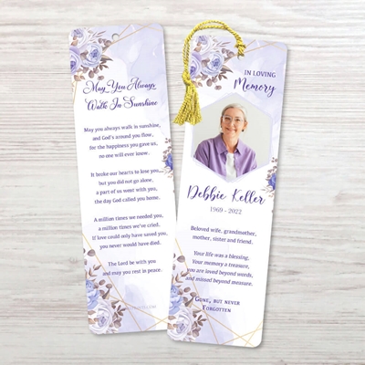 Show details for Purple Gold Floral Memorial Package