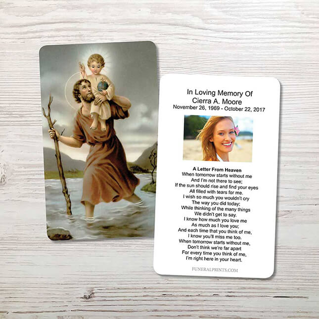 Show details for St. Christopher Memorial Card