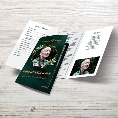 Show details for Green Stardust Trifold Program