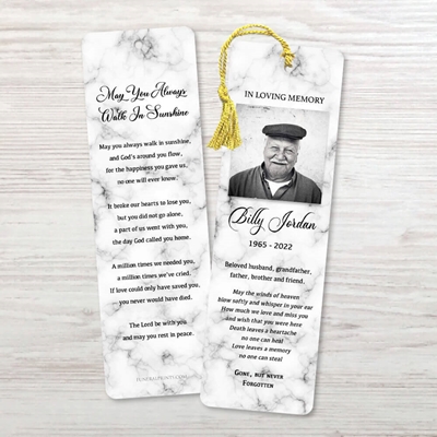 Show details for White Marble Memorial Package