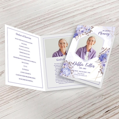 Show details for Purple Gold Floral Premium Program (8.5x11)