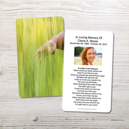 Show details for Green Meadow Memorial Card