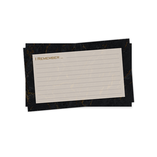 Show details for Black Marble Remember Card