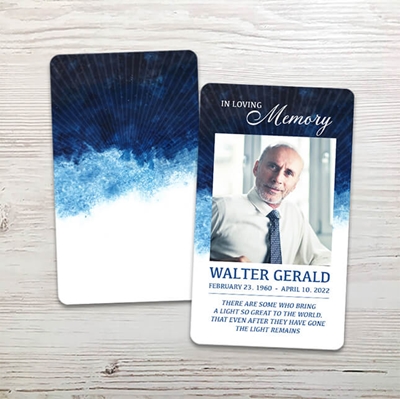 Show details for Blue Watercolor Memorial Package
