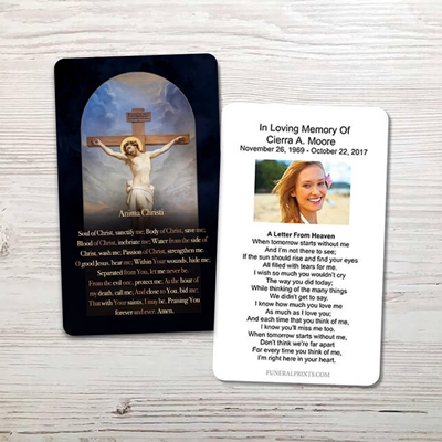 Show details for Anima Christi Memorial Card