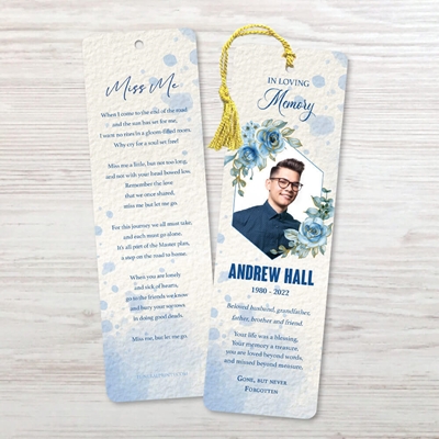 Show details for Blue Floral Memorial Package